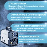 STAHLWERK CTM-250 ST Kombi-Schwei&szlig;ger&auml;t WIG + MIG/MAG + MMA/E-Hand + CUT/Plasma mit 200 Ampere und 50 Ampere Plasma-Funktion, viele Schwei&szlig;parameter einstellbar