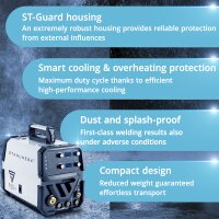 STAHLWERK CTM-250 ST Combilasapparaat TIG + MIG/MAG + MMA/E-Hand + CUT/Plasma met 200 amp&egrave;re en 50 amp&egrave;re plasmafunctie, veel lasparameters instelbaar