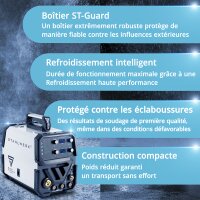 STAHLWERK CTM-250 ST Poste de soudage combin&eacute; TIG + MIG/MAG + MMA/E-Hand + CUT/Plasma avec fonction plasma 200 amp&egrave;res et 50 amp&egrave;res, nombreux param&egrave;tres de soudage r&eacute;glables