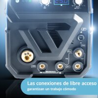 STAHLWERK CTM-250 ST Soldadora combinada TIG + MIG/MAG + MMA/E-Hand + CUT/Plasma con funci&oacute;n de plasma de 200 amperios y 50 amperios, muchos par&aacute;metros de soldadura ajustables