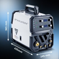 STAHLWERK CTM-250 ST Kombinovan&yacute; svarovac&iacute; stroj TIG + MIG/MAG + MMA/E-Hand + CUT/Plasma s 200 amp&eacute;rovou a 50 amp&eacute;rovou plazmovou funkc&iacute;, plne vybaven&yacute;