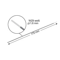 STAHLWERK Wolframelektroden 1,6 WZ8 Wei&szlig; 10er Set