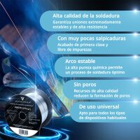 STAHLWERK MIG MAG alambre para soldadura de aluminio ER4043 Si5 (ALSI-5) Ø 0,8 mm 0,45 kg rollo de alambre en juego de 2