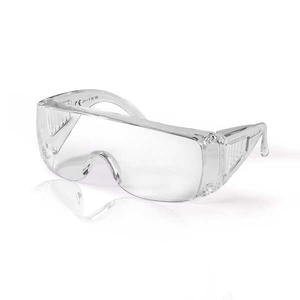 STAHLWERK Kratzfeste Schutzbrille für die Augen Überbrille Perfekte Ergänzung zur Arbeitsschutzausrüstung