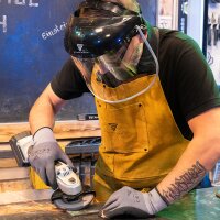 STAHLWERK Set di 3 schermi facciali  / visiere protettive / dispositivi di protezione / ergonomici, in plastica robusta