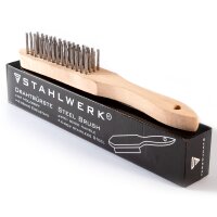 STAHLWERK stainless steel wire brush with 4 rows