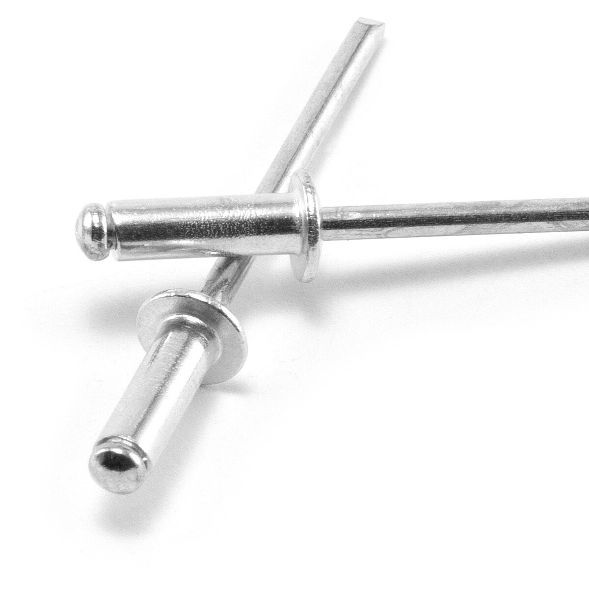 QUARKZMAN 50 Stück Halbhohlnieten 2mm X 14mm Aluminium Flachkopf - Silber Befestigung Nieten