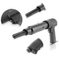 STAHLWERK D&eacute;rouilleur professionnel &agrave; aiguilles &agrave; air comprim&eacute; d&eacute;rouilleur &agrave; aiguilles avec 19 aiguilles longueur daiguille 180 mm 6,2 bar