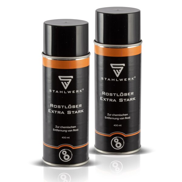 STAHLWERK Set of 2 Rust Remover Extra Strong, multifunktionell spray för att lösa upp och avlägsna rost och oxidation.
