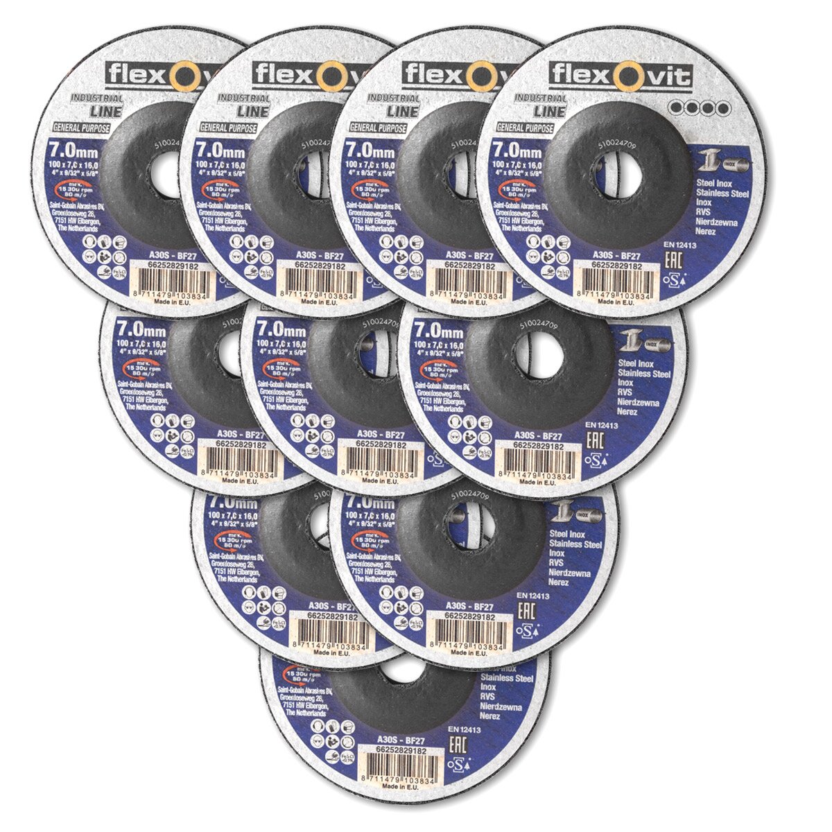 Mola Spessore 1/8 Pollici Disco Mola 4-1/8 X 1/8 - 104.8mm X 3.2mm Per Smerigliatrice Angolare Utensili Da Taglio - Foto 8