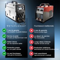 STAHLWERK MIG MAG 200 Double Pulse Pro poste &agrave; souder enti&egrave;rement synergique avec 200 amp&egrave;res et torche de soudage AK25/MB25