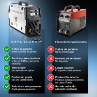 STAHLWERK Soldadora MIG MAG 200 doble pulso Pro totalmente sin&eacute;rgica con 200 amperios y antorcha de soldadura AK25/MB25