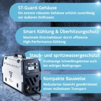 STAHLWERK MIG MAG 200 Doppelpuls Pro leistungsstarkes Schwei&szlig;ger&auml;t im Set mit MIG MAG-Schwei&szlig;brenner AK25/MB25 ALU und Verschlei&szlig;teile Set f&uuml;r Aluminium