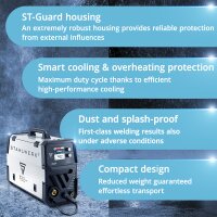 STAHLWERK MIG MAG 200 dubbele puls Pro volledig synergisch lasapparaat met AK25/MB25 aluminium lastoorts en slijtdelen set voor aluminium lassen