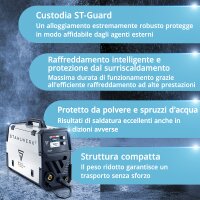 STAHLWERK MIG MAG 200 a doppio impulso Pro saldatrice completamente sinergica con torcia di saldatura in alluminio AK25/MB25 e set di parti di usura per la saldatura dellalluminio