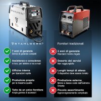STAHLWERK MIG MAG 200 a doppio impulso Pro saldatrice completamente sinergica con torcia di saldatura in alluminio AK25/MB25 e set di parti di usura per la saldatura dellalluminio