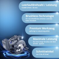 STAHLWERK AKS-20 ST Akku-Handkreiss&auml;ge Brushless-Technologie mit 900 Watt und 4.500 U/min zum Schneiden von Holz, PVC, MDF, Sperrholz und anderen Materialien