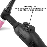 STAHLWERK TIG-svetsbrännare WP-26 FR med 5 meter slangpaket upp till 200 A med fjärrkontroll för TIG /ARC-svetsning