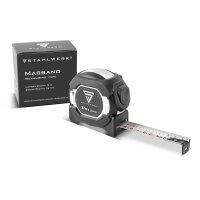 STAHLWERK tape measure / measuring tape / measuring tape 3 meters with belt clip, automatic rewind and impact-resistant housing for precise measurements indoors and outdoors.