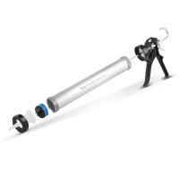 STAHLWERK Pistolet do silikonu  SP-600 ST 600 ml prasa do kartuszy / pistolet do kartuszy wykonany z wytrzymalego aluminium do kartuszy i worków do silikonowania i nakladania klejów i uszczelniaczy.