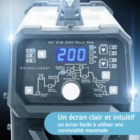 STAHLWERK DC TIG 200 Puls Pro - Poste de soudage TIG professionnel num&eacute;rique avec fonction MMA E-Hand et puls&eacute;e, adapt&eacute; aux t&ocirc;les fines