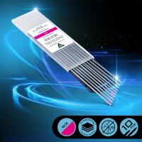 STAHLWERK Electrodos de tungsteno / electrodos de soldadura WX Rosa 1,6 + 2,4 mm 5 cada uno en práctico juego de 10