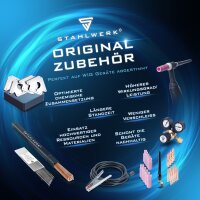 STAHLWERK Wolframové elektrody / svarovací elektrody zlatá, šedá, ružová, bílá, zelená 1,6 mm 2 ks v praktické sade po 10 ks