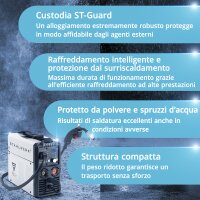 STAHLWERK Lift TIG Starter Set MIG MAG 160 M Saldatrice combinata 5 in 1 completamente sinergica con 160 ampere e 2 rulli di trascinamento / MIG MAG FLUX metallo dapporto ARC MMA Lift TIG