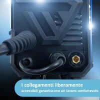 STAHLWERK MIG MAG 160 M Saldatrice completamente equipaggiata Apparecchio combinato 5 in 1 completamente sinergico con 160 ampere e 2 bobine / filo animato, MIG MAG, ARC MMA, Lift TIG