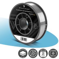 STAHLWERK MIG MAG alambre para soldadura de aluminio ER4043 (AlSi5) 1.0 mm 2 kg carrete de alambre | bobina de alambre | metal de aportación | alambre para soldadura universal | electrodo de alambre macizo