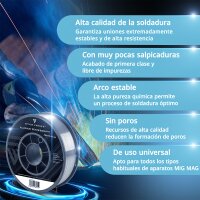 STAHLWERK MIG MAG Premium Varilla de soldadura de aluminio / Rollo de alambre ER4043 Si5 1,2 mm S200/D200 2 kg para la soldadura de aluminio con gas de protección