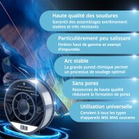 STAHLWERK MIG MAG Premium Fil de soudage aluminium / Bobine de fil ER4043 Si5 1,2 mm S200/D200 2 kg pour le soudage de laluminium sous protection gazeuse