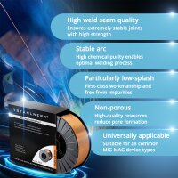 STAHLWERK MIG MAG Premium svetstråd/trådrulle ER70S-6 SG2 0,8 mm S270/D270 15 kg för svetsning med skyddsgas