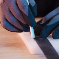 Set di bisturi professionali STAHLWERK 10 pezzi, coltello da taglio/artigianale interamente in alluminio con diverse lame di precisione per tagliare carta, plastica, pellicola, pelle e metallo sottile.