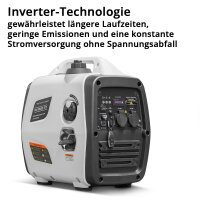 STAHLWERK IG-3500 ST -invertteribensiinigeneraattori / sähkögeneraattori / monikäyttöinen generaattori / varavoimageneraattori, teho 3,5 kW / 4,76 hv, 4-tahtimoottori, 5 kuluttajaliitäntää, energiatehokas ja huoltovapaa