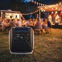 STAHLWERK IG-4000 ST -invertteribensiinigeneraattori / s&auml;hk&ouml;generaattori / monik&auml;ytt&ouml;inen generaattori / varavirtageneraattori, teho 4 kW / 5,44 hv, 4-tahtinen, 5 kuluttajaliit&auml;nt&auml;&auml;, energiatehokas ja huoltovapaa
