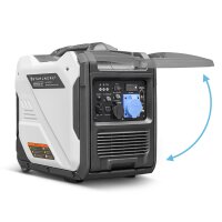STAHLWERK IG-5500 ST -invertteribensiinigeneraattori | Sähkögeneraattori | Sähköntuottaja | 5,5 kW:n varageneraattori | Teho 7,48 hv, kaukosäädin ja sähkökäynnistin, energiatehokas ja huoltovapaa