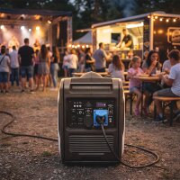 STAHLWERK IG-5500 ST -invertteribensiinigeneraattori | Sähkögeneraattori | Sähköntuottaja | 5,5 kW:n varageneraattori | Teho 7,48 hv, kaukosäädin ja sähkökäynnistin, energiatehokas ja huoltovapaa