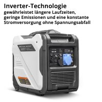 STAHLWERK IG-5500 ST -invertteribensiinigeneraattori | Sähkögeneraattori | Sähköntuottaja | 5,5 kW:n varageneraattori | Teho 7,48 hv, kaukosäädin ja sähkökäynnistin, energiatehokas ja huoltovapaa