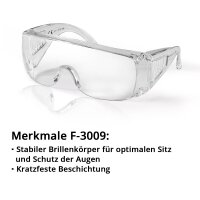 STAHLWERK Kit de lunettes de protection / lunettes &agrave; panier avec bande de maintien / lunettes de protection pour soudeurs / sur-lunettes / &eacute;quipement de protection du travail