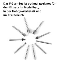 Set di frese STAHLWERK per utensili multifunzione in acciaio HSS di alta qualit&agrave;, 10 pezzi