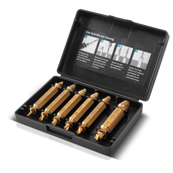 Schraubenausdreher-Set - Entfernt Festgefressene Schrauben