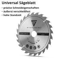 STAHLWERK Universal Sägeblatt 210 x 2,6 / 30 mm mit...