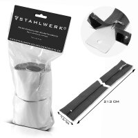 STAHLWERK Self-adhesive universal zipper for dust doors, dust curtains and dust protection films, strongly adhesive with smooth-running zipper 7.6 x 213 cm in a practical 2-piece set