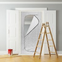 STAHLWERK Stofwerende deur C-vorm / stofdeur / vuilvanger / stofgordijn met geïntegreerde ritssluiting