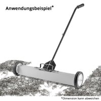 STAHLWERK magnetic floor sweeper MBK-24 ST with 610 mm width and 17,5 kg capacity, magnetic broom / chip collector / magnetic sweeper for metal chips, screws, nails and other magnetic small parts