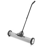 STAHLWERK magnetic floor sweeper MBK-24 ST with 610 mm width and 17,5 kg capacity, magnetic broom / chip collector / magnetic sweeper for metal chips, screws, nails and other magnetic small parts