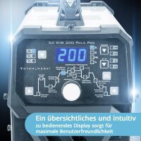 STAHLWERK DC WIG 200 Puls Pro Vollausstattung - Digitales Profi WIG Schwei&szlig;ger&auml;t mit MMA E-Hand und Pulsfunktion, f&uuml;r D&uuml;nnblech geeignet