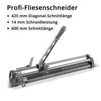 STAHLWERK Profi Fliesenschneider PFS-600 ST mit 600 mm...