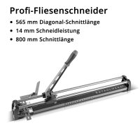 STAHLWERK Profi Fliesenschneider PFS-800 ST mit 800 mm...